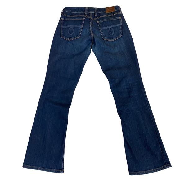 Lucky‎ Brand Lola Boot Cut Jeans Women 6/28 Blue Dark Wash Flare Low Rise Y2K - Picture 2 of 14